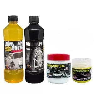 Kit carro 4x1 - Shampoo 500ml - Pretinho 500ml - Silicone 250g - Cheirinho 60g